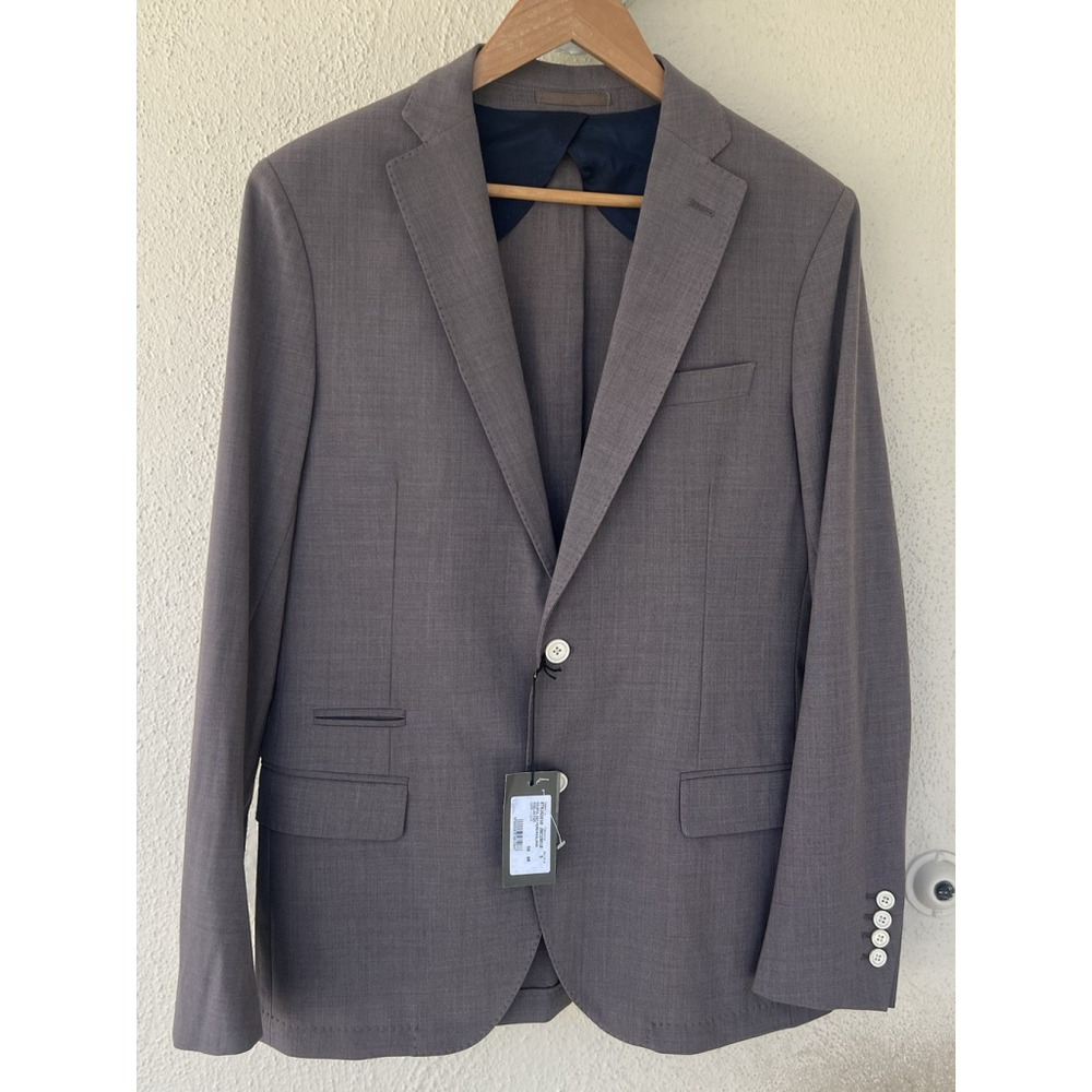 NWT Eleventy First Class Taupe Wool Blazer Sports Coat Men’s Size IT 50 US 40R